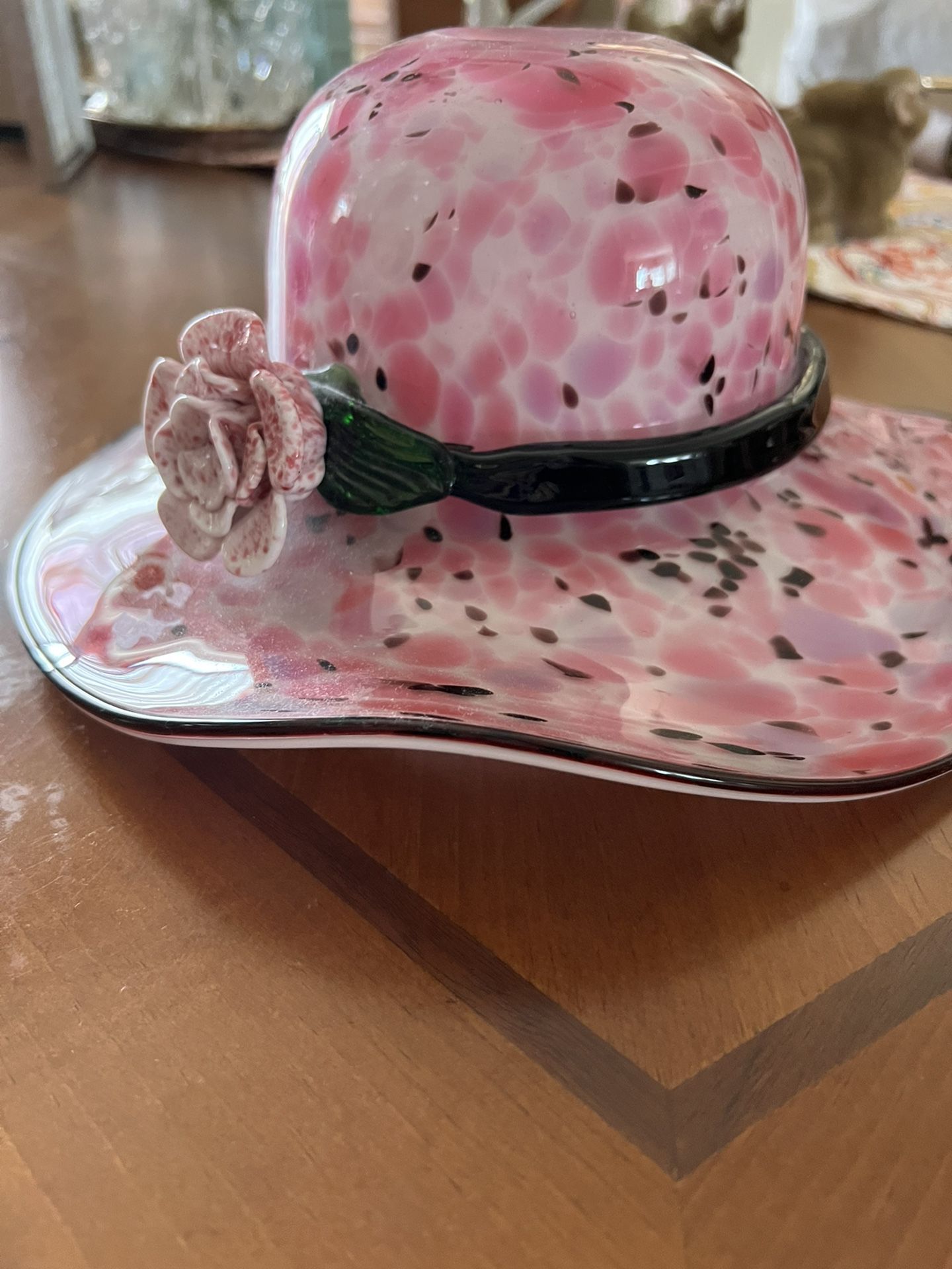 Beautiful,Murano Style, Glass Girls Hat 