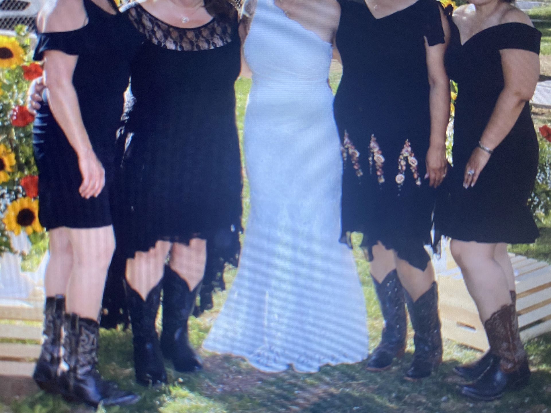 Davids bridal Ivory Wedding Dress Size 8