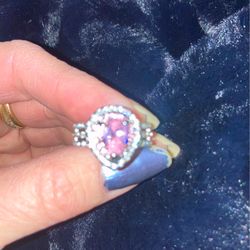 Ring Size 5 Pink Stone Thumbnail