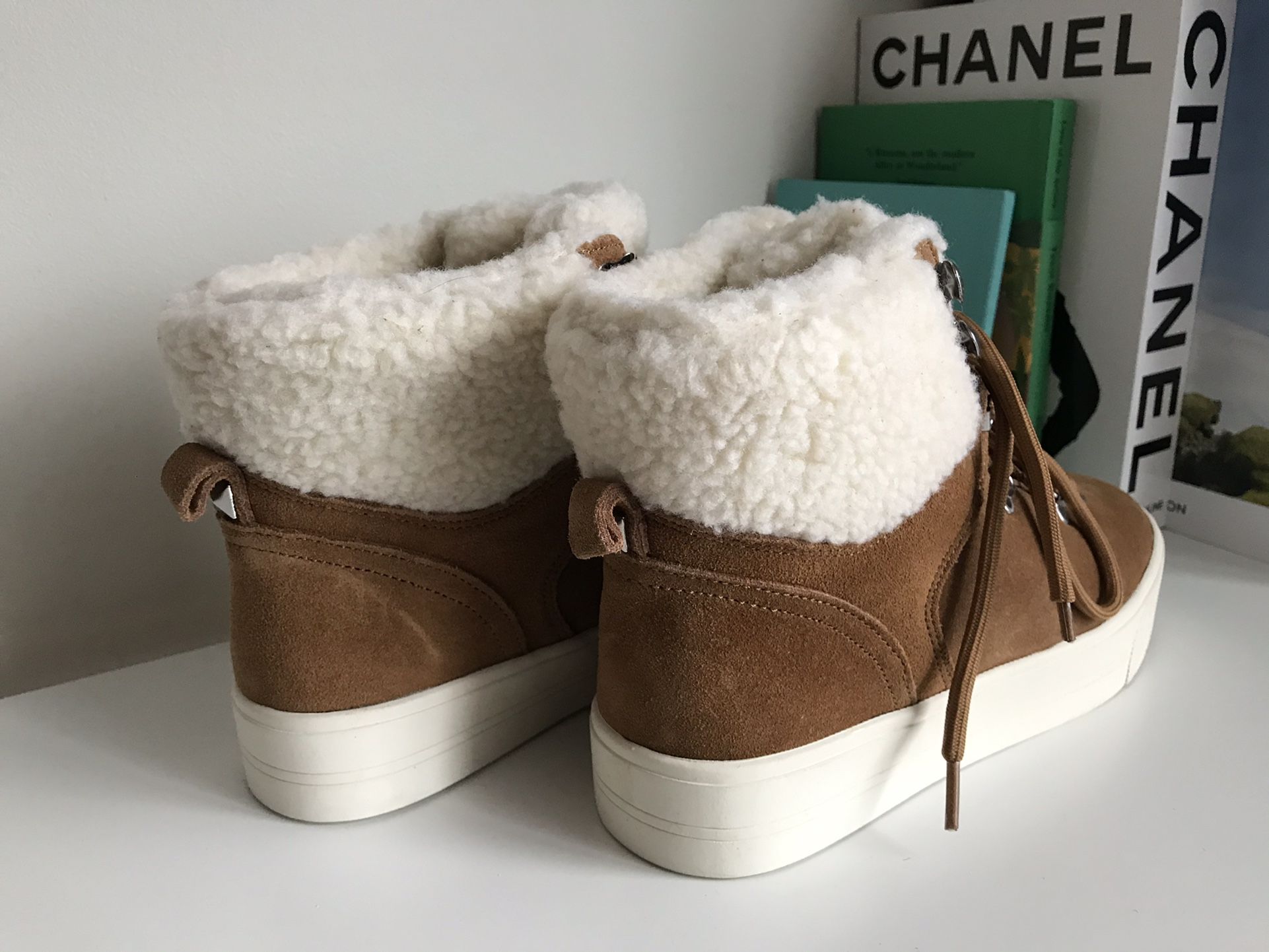 Marc Fisher Darlen Brown Leather Winter Boots 6.5M