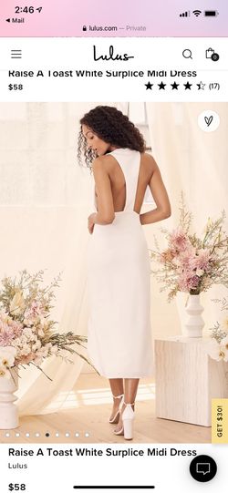 Lulus White Wedding Reception Dress Size Small  Thumbnail