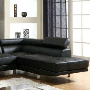 $39 DOWN Antares Black Modern Sectional