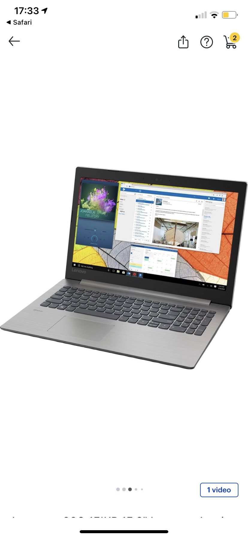 Lenovo Ideapad 330 Touchscreen Laptop