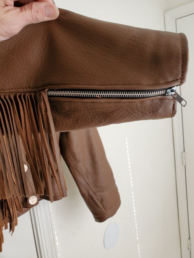 Custom Deerskin Leather Indian Motorcycle Jacket