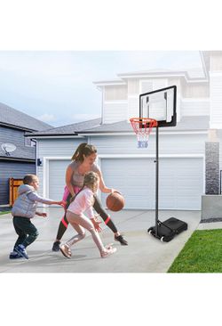 Basketball Hoop,Isacco Portable Basketball Hoop & Goal Basketball System for Kids/Teenager Basketball Equipment,Adjustable Basketball 33.5" Backboard  Thumbnail