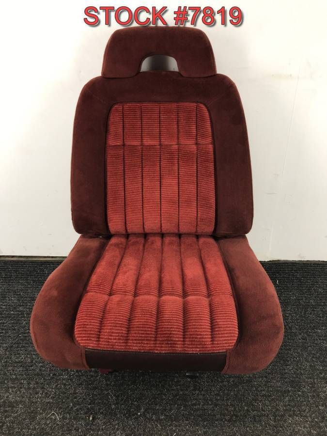 1991 1992 1993 1994 Chevy GMC Truck Red Cloth Front Bench Bucket Seats