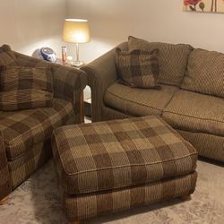 Love Seat, Couch Chair, Ottoman- Clean House, Smoke Free $225 OBO  Thumbnail