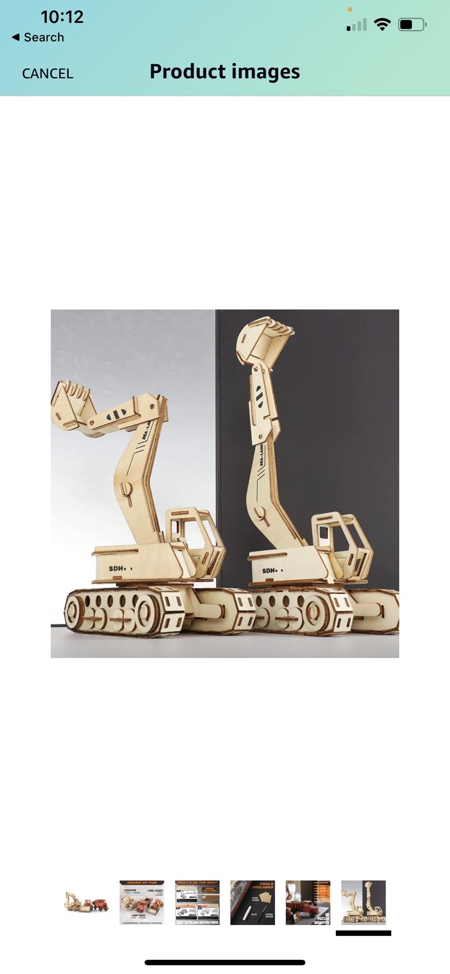 Pack of 3 Construction Vehicle 3D Wooden Puzzles - Excavator Dump Truck Wheel Loader, Mechanical Building Models, Craft Kits for Adults Men Teens