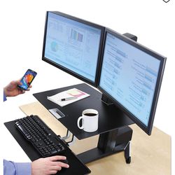 Ergotron, ERG(contact info removed)0, WorkFit-S, Dual Monitor with Worksurface+ (Black),  Thumbnail