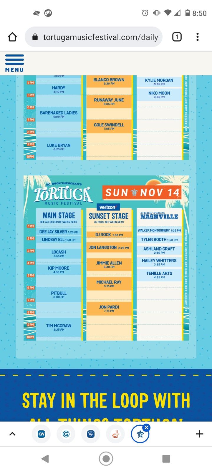 Tortuga Fest 2 Wristbands For Sunday