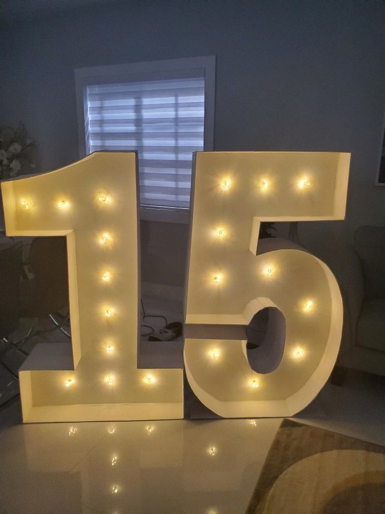 Marquee 5 Feet Quinceanera Numbers
