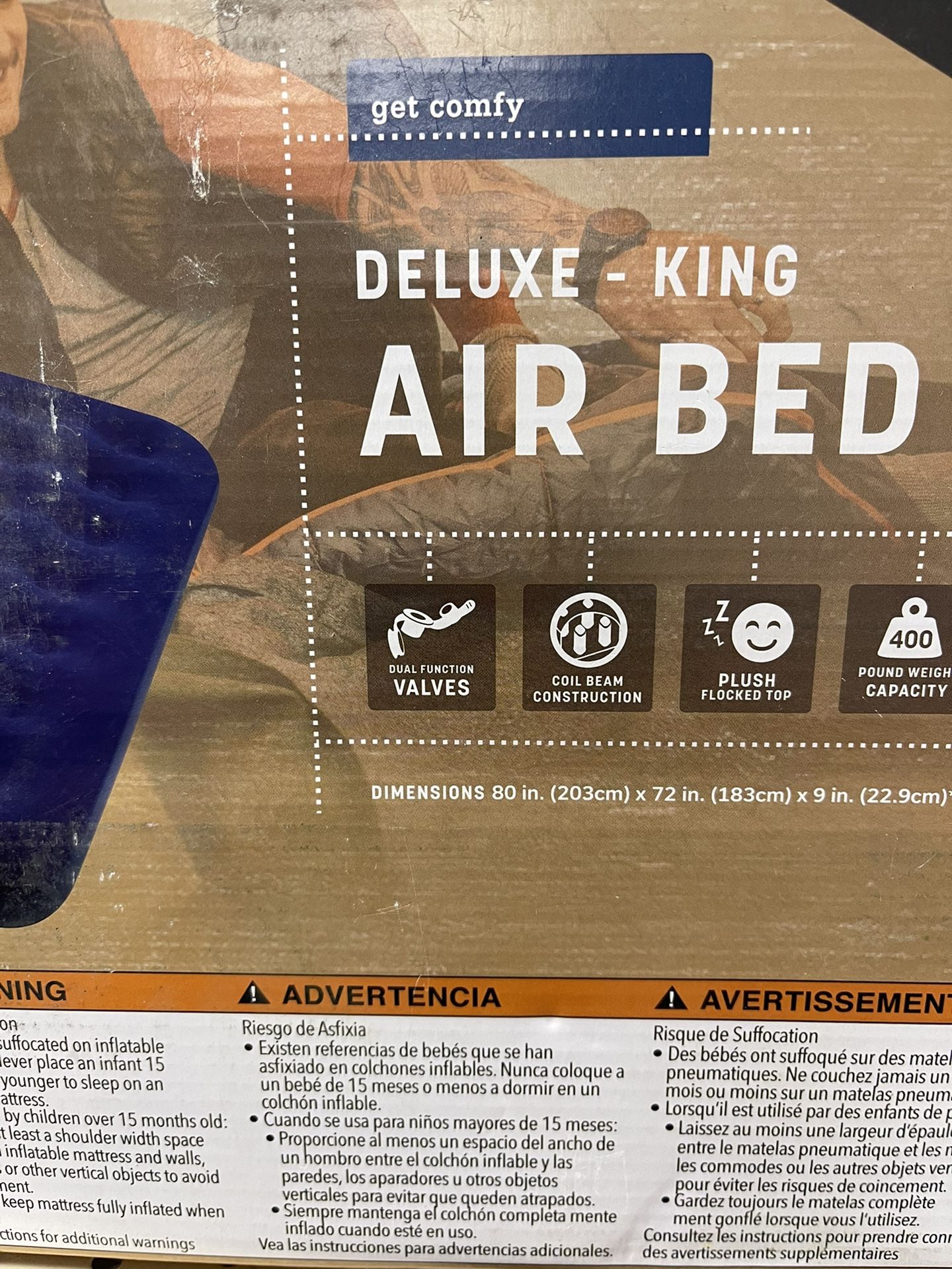 Stansport Deluxe Air Mattress Bed, King Size