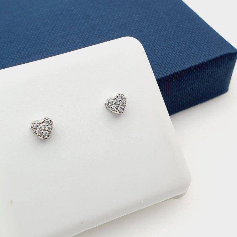 "925 Sterling Silver Plated CZ Earrings, INUS1BR042
 