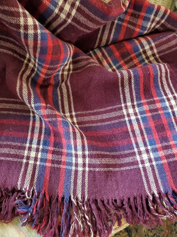 Vintage wool stadium blanket or throw