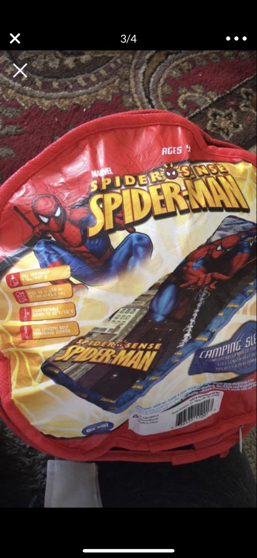 Spider man sleeping bag