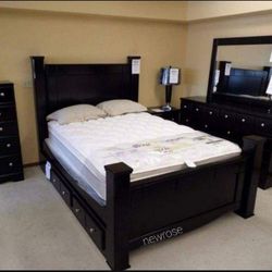 Same Day Delivery 🚚 Mirlotown Storage Poster Bedroom Set 4-Piece QB/D/M/N  By Ashley  Thumbnail