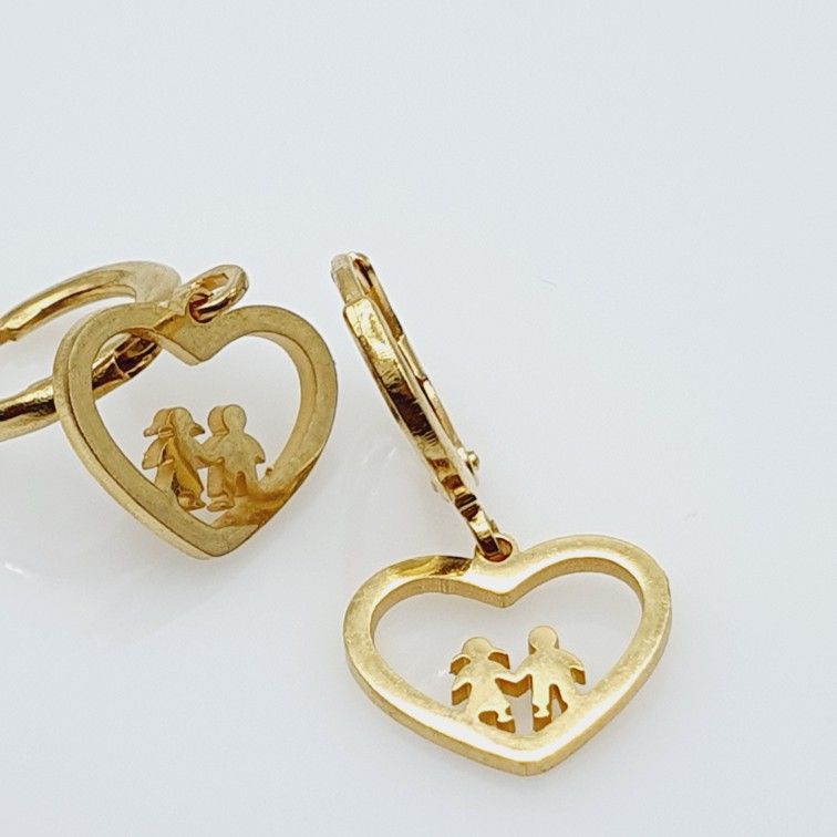 "Simple Hearl Boy and girl Stainless Steel Earrings for Women, 55EGL1228