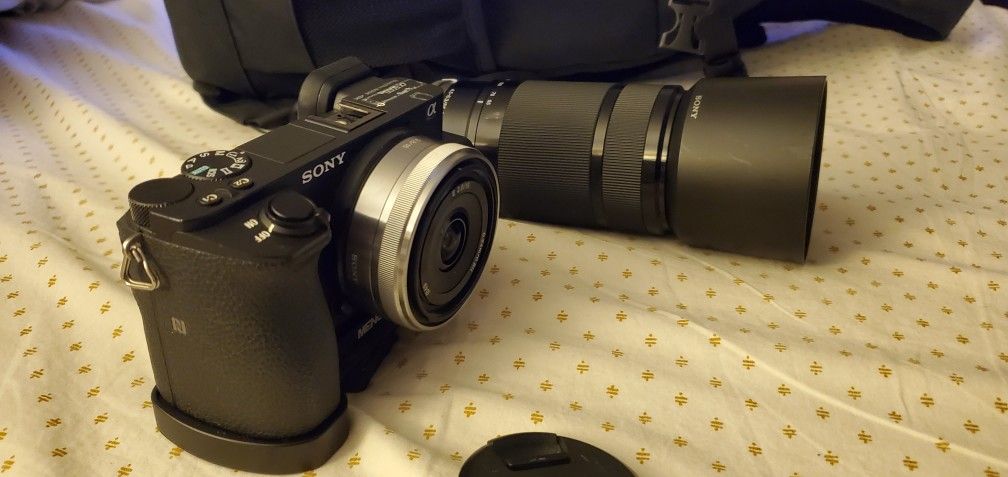 Sony A6500 4K VIDEO CAM WITH 2.8/16 AND 55/210 LENS
