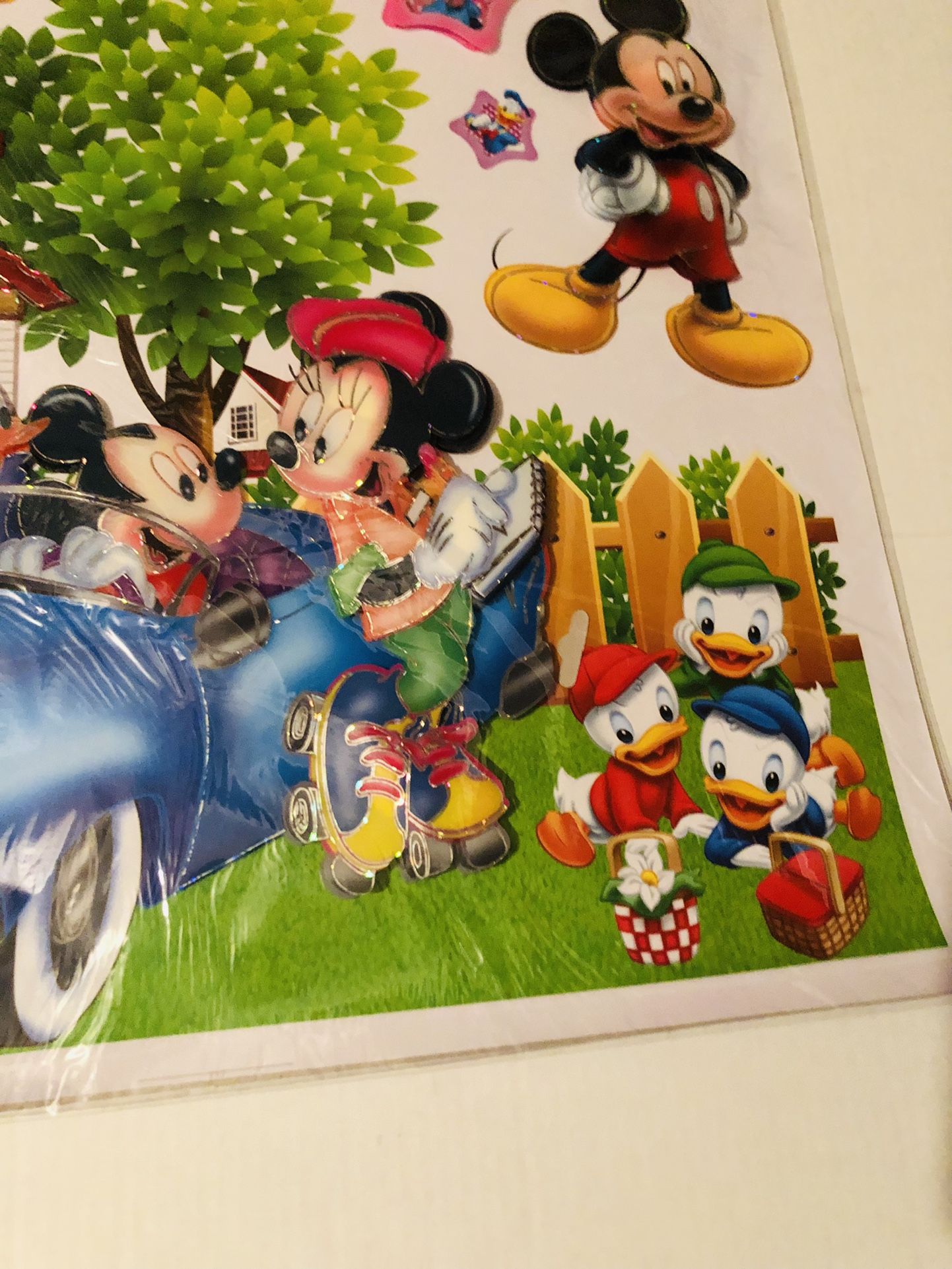 Mickey & Minnie 3D Wall, Mirror or Window Sticker Absolutely Stunning Some of the Decals Pop out and look realistic 35x22 inches