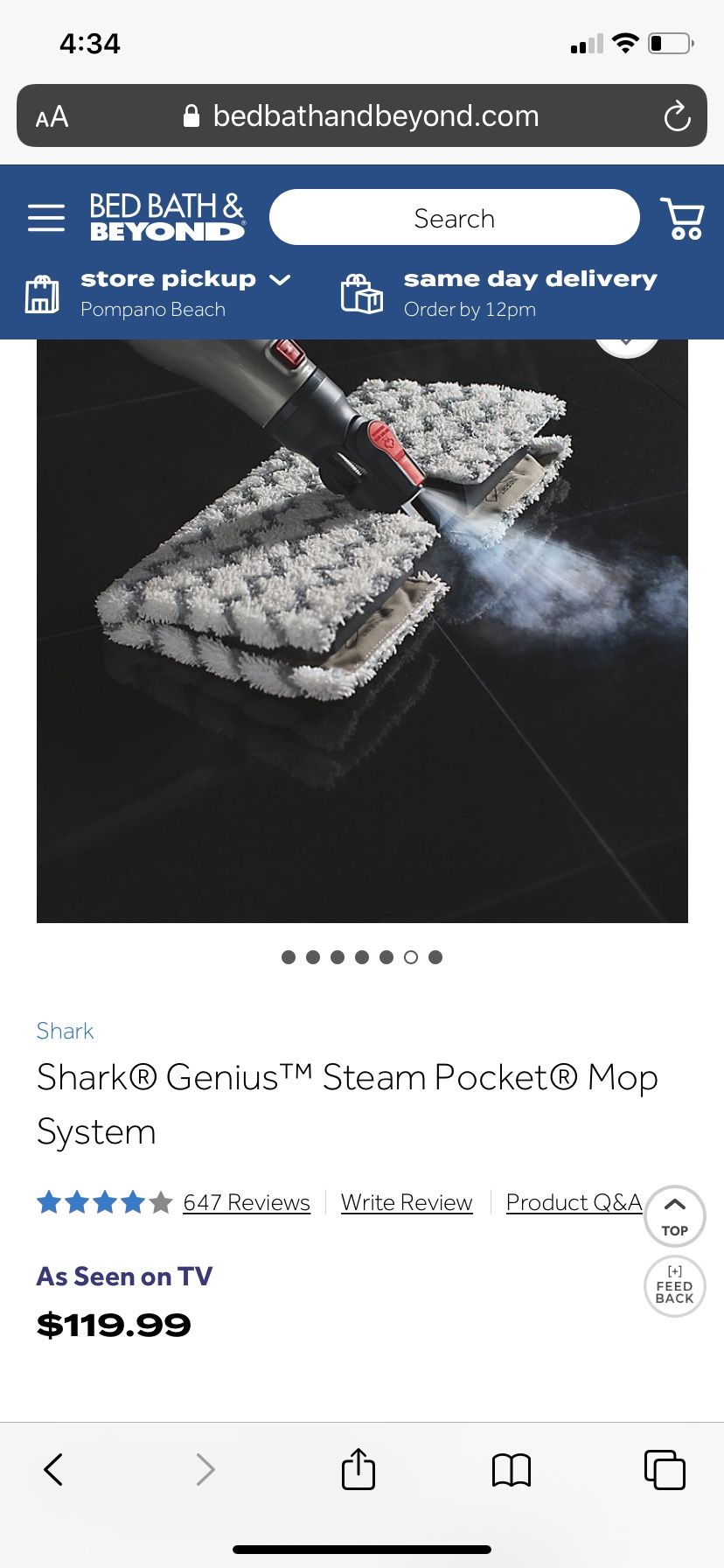 Shark genius steam pocket mop system