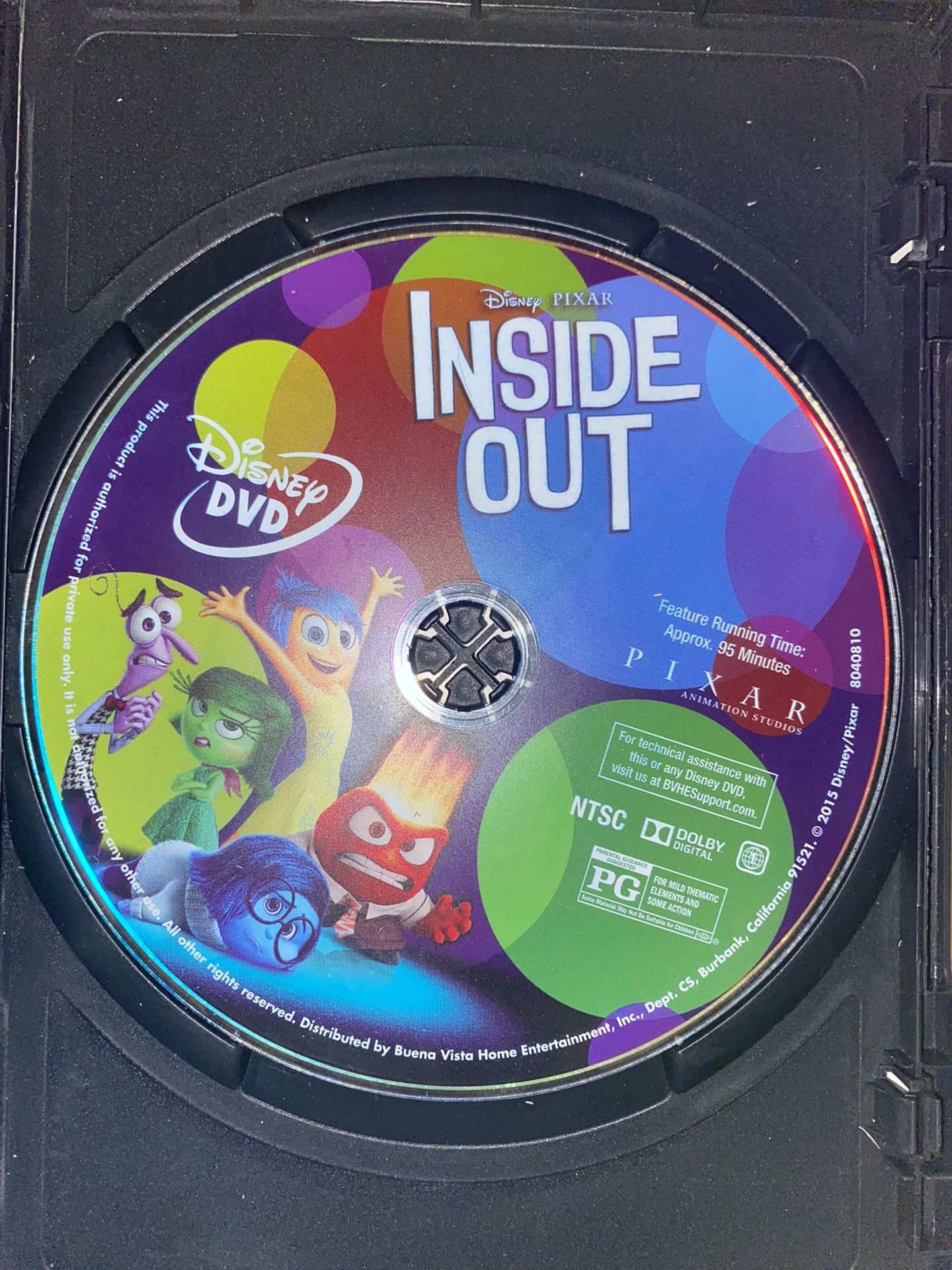 Inside Out Disney Pixar DVD 