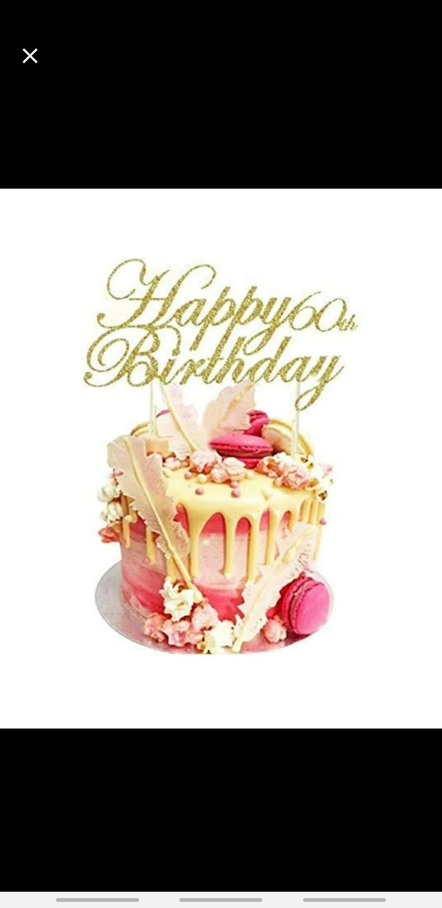 60th Birthday Cake Topper