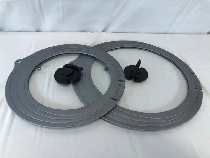 Set of 2 Universal Glass Draining Lids