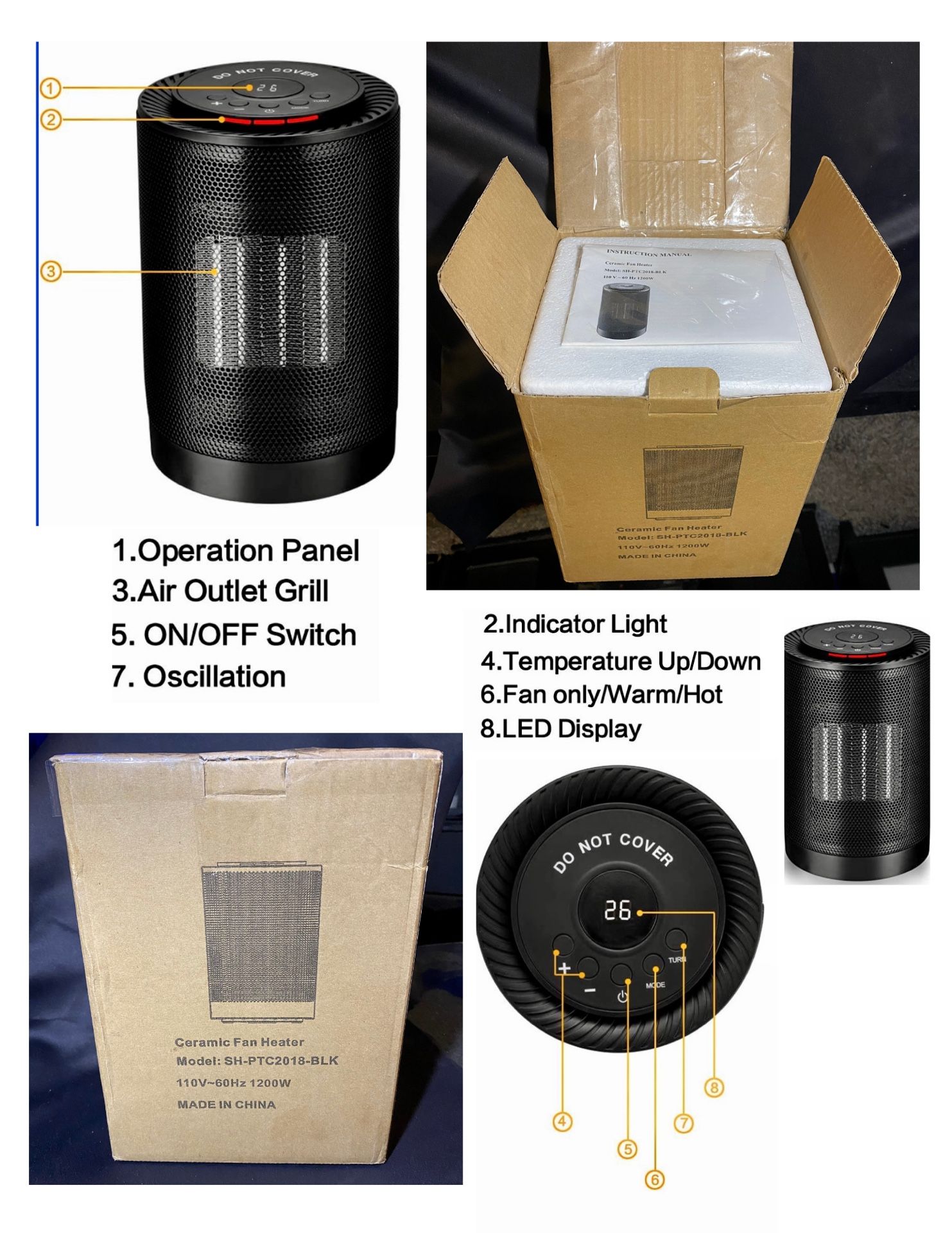 Brand New Black Electric Portable Space Heater