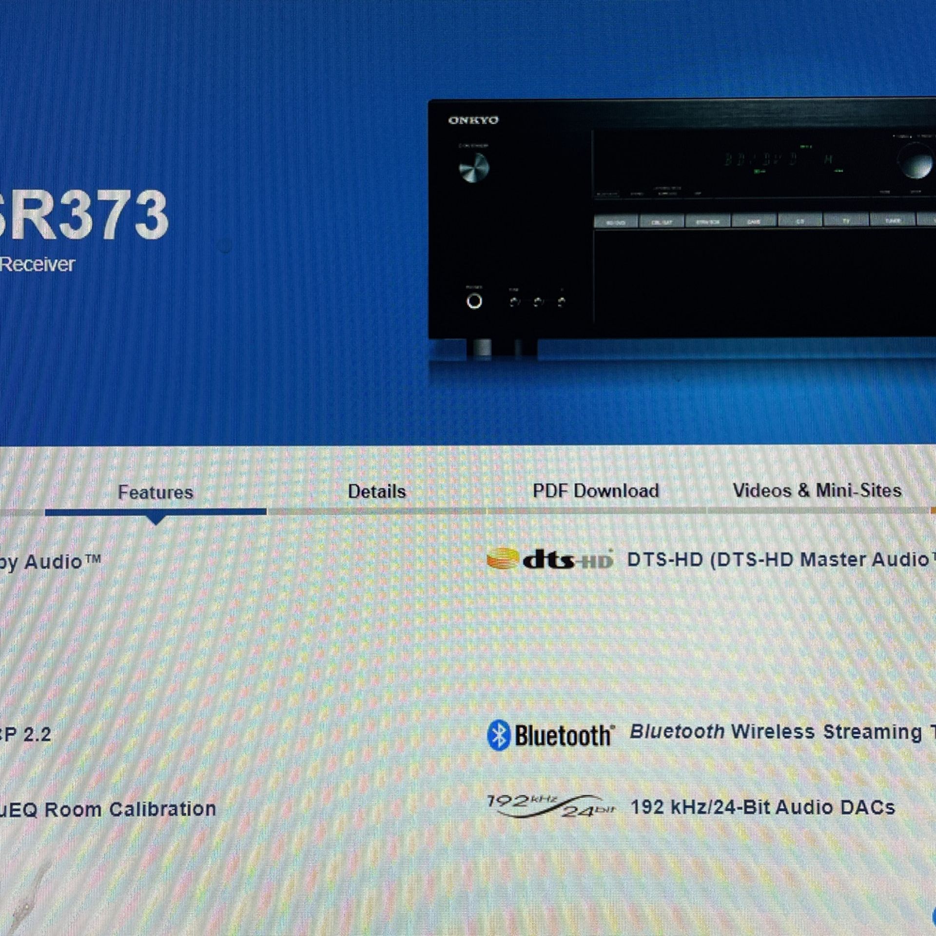 Onkyo 5.1-Channel AV Receiver (<100 Use Hours)