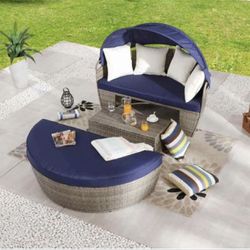 New Beautiful Loveseat Day Bed Outdoor Patio Furniture Thumbnail