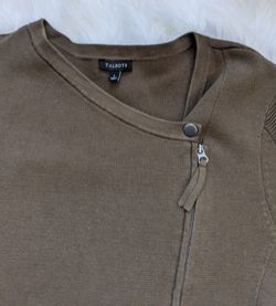 Talbots Women's Full Zip Wrap  Long Sleeved Cardigan Sweater Size L- JW Thumbnail