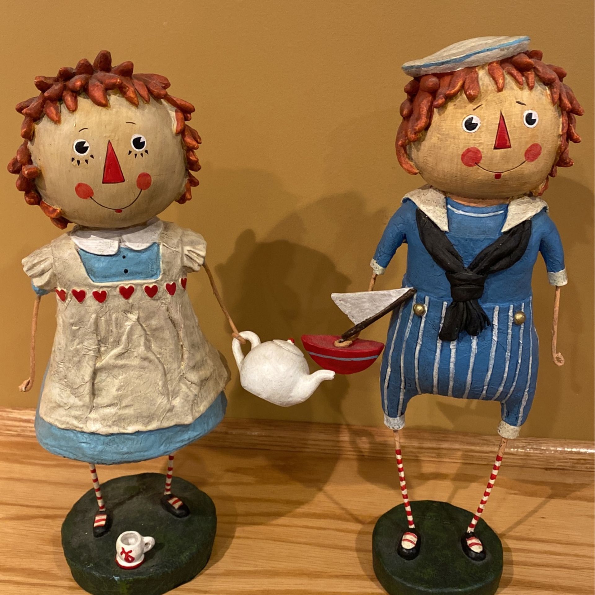 Vintage Raggedy Ann and Andy Figurines