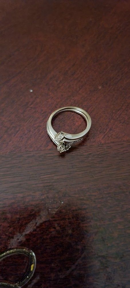 Wedding Band Set Marquise 8.5 Size White Gold