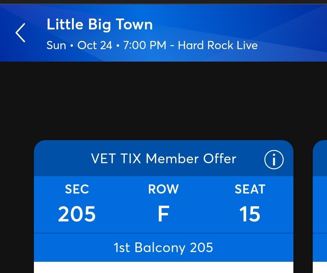 Free Little Big Town
Sun · Oct 24 · 7:00 PM - Hard Rock