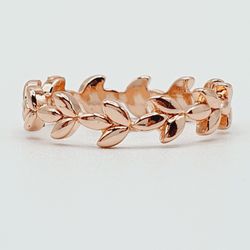 Fashion Leaf Rose Gold Plated Simple Ring for Women/Girl, K944
 
   Thumbnail