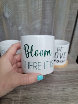 3in Ceramic Plant Pots with Custom Plant Sayings - Funny, Inspirational, Perfect Gifts! Thumbnail
