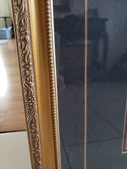 ( Ex Lrge 28x 38) Beautiful Picture W/Beautiful Carved Frame Thumbnail
