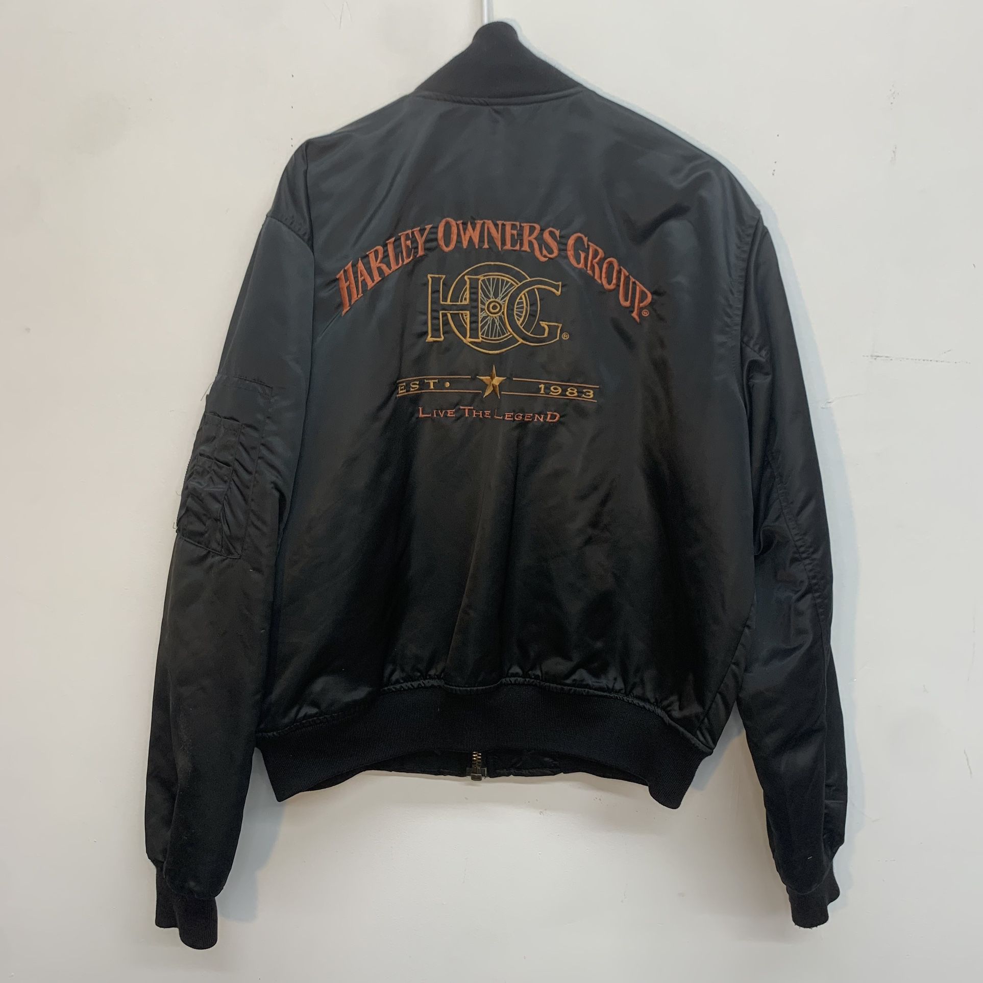Vintage Harley Davidson Owners Group Bomber Jacket 