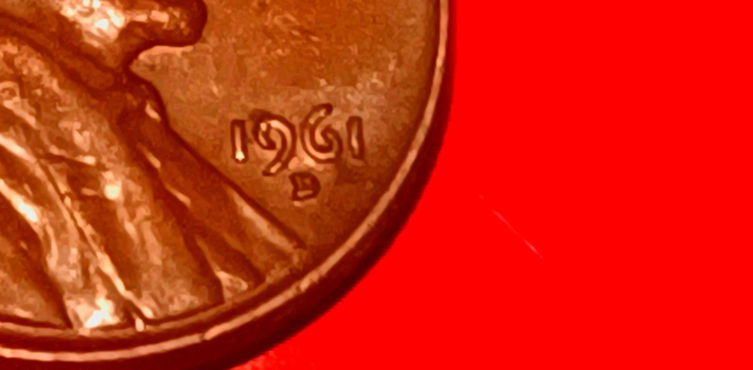 Rare 1961 Denver Minted Penny, With Double Date