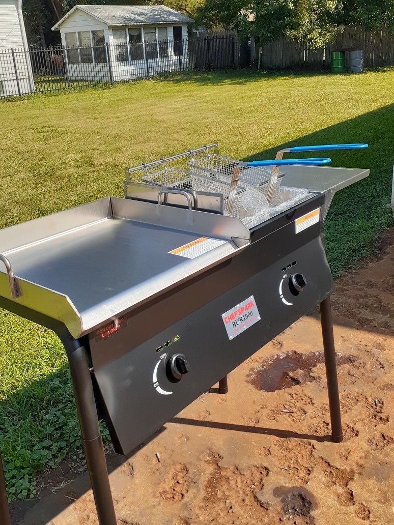 Plancha Taquera,Freidora Y Vaporera 3en 1