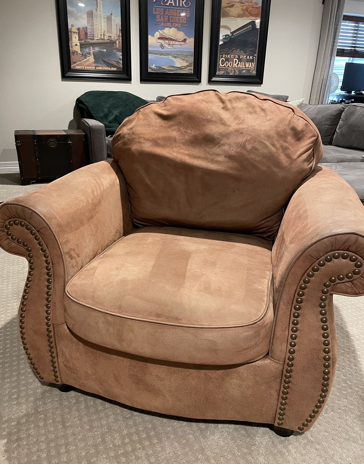 Suede Oversized Armchair