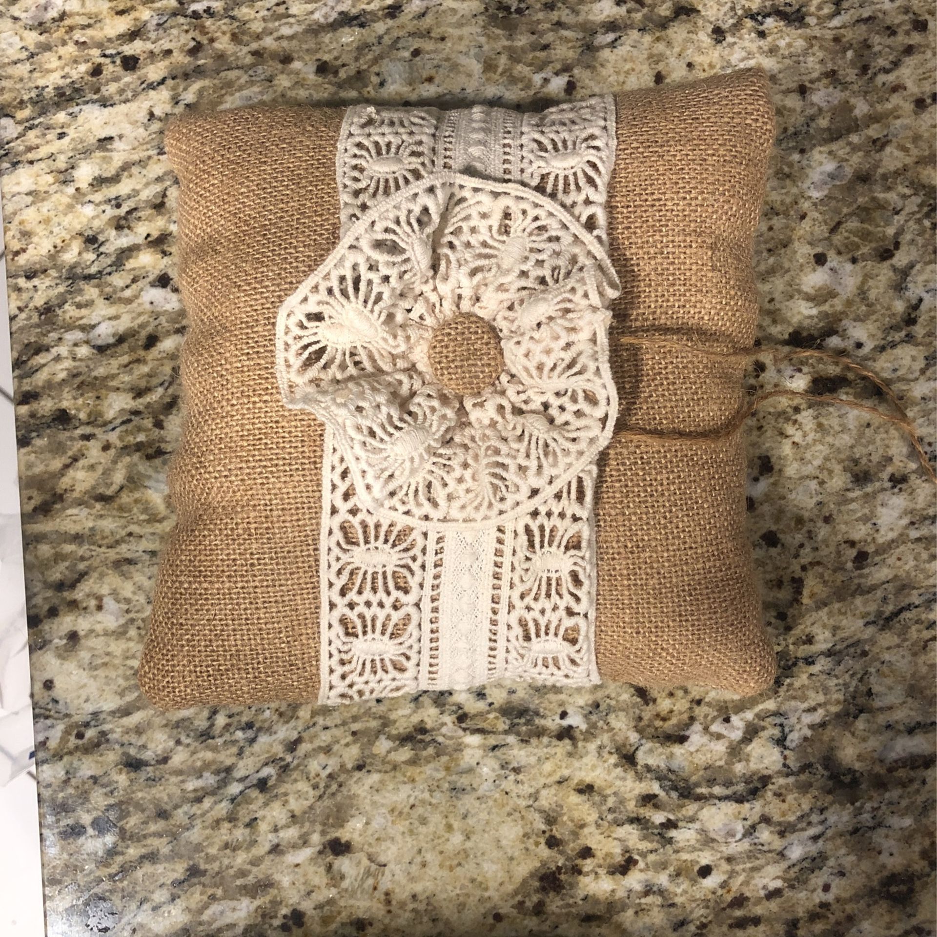 Burlap Rustic Wedding Ring Holder