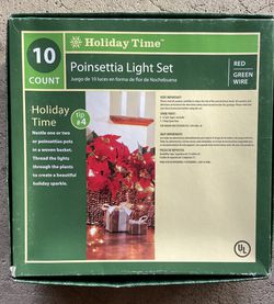 Poinsettia Light Set 10 count Thumbnail