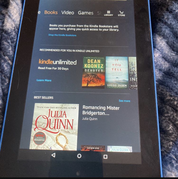 Blue Amazon Kindle Fire 5