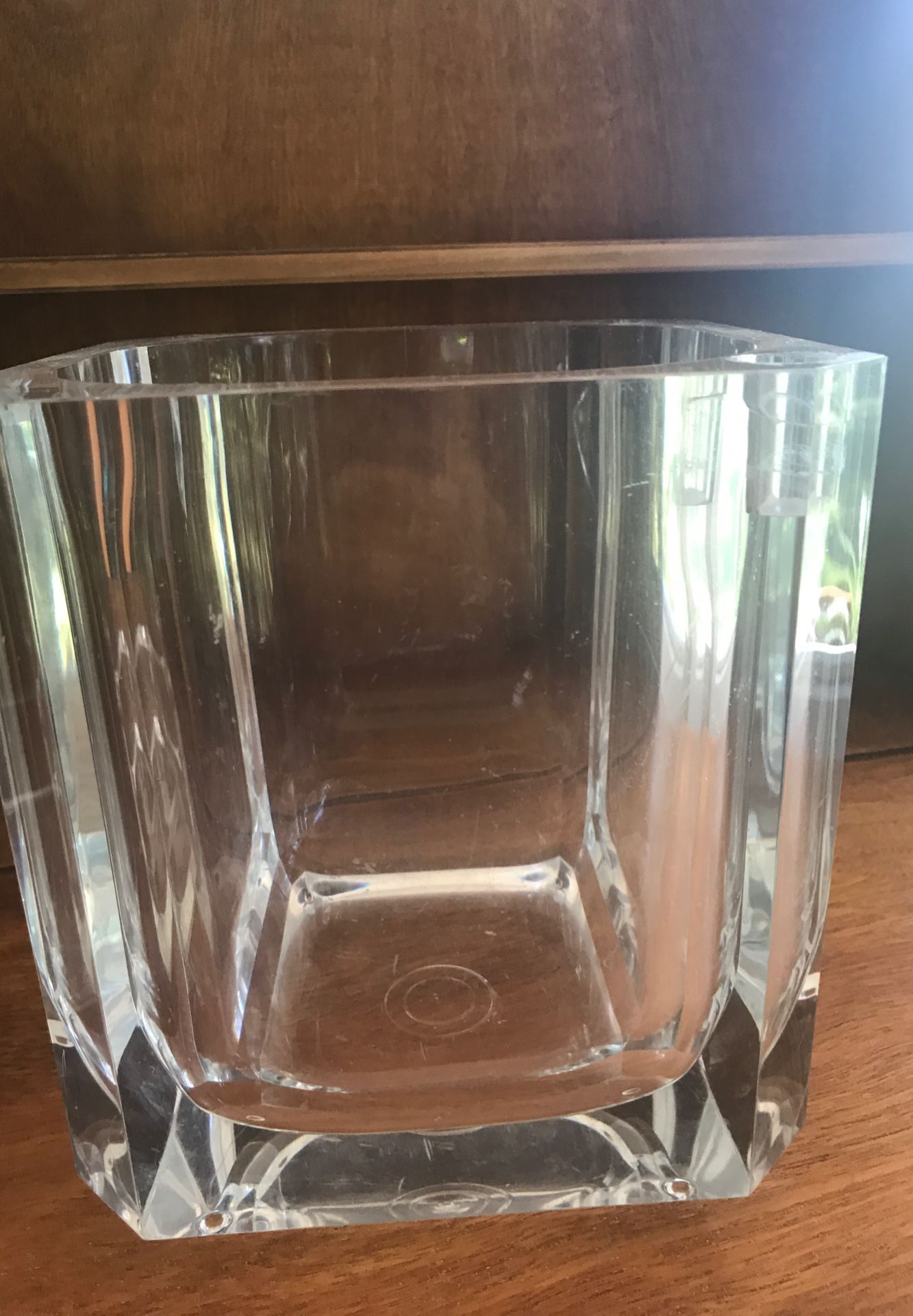 Vintage mid century thick acrylic lucite canister ice bucket container