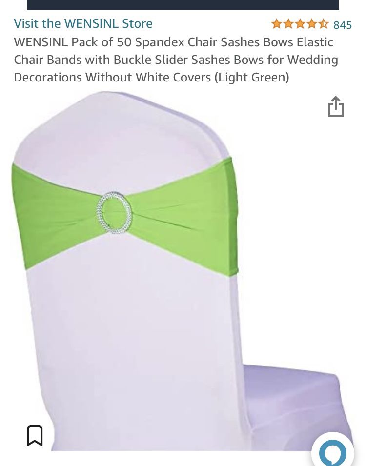50 Spandex Chair Sashes With Silver Colored Buckle
