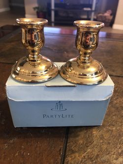 Partylite brass candle holders