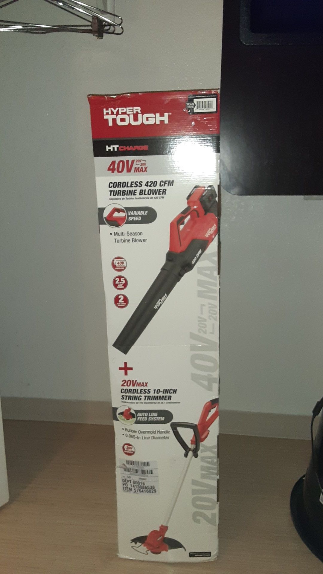 Hyper Tough 40v Blower 20V String Trimmer Combo Kit HT4940100301 for