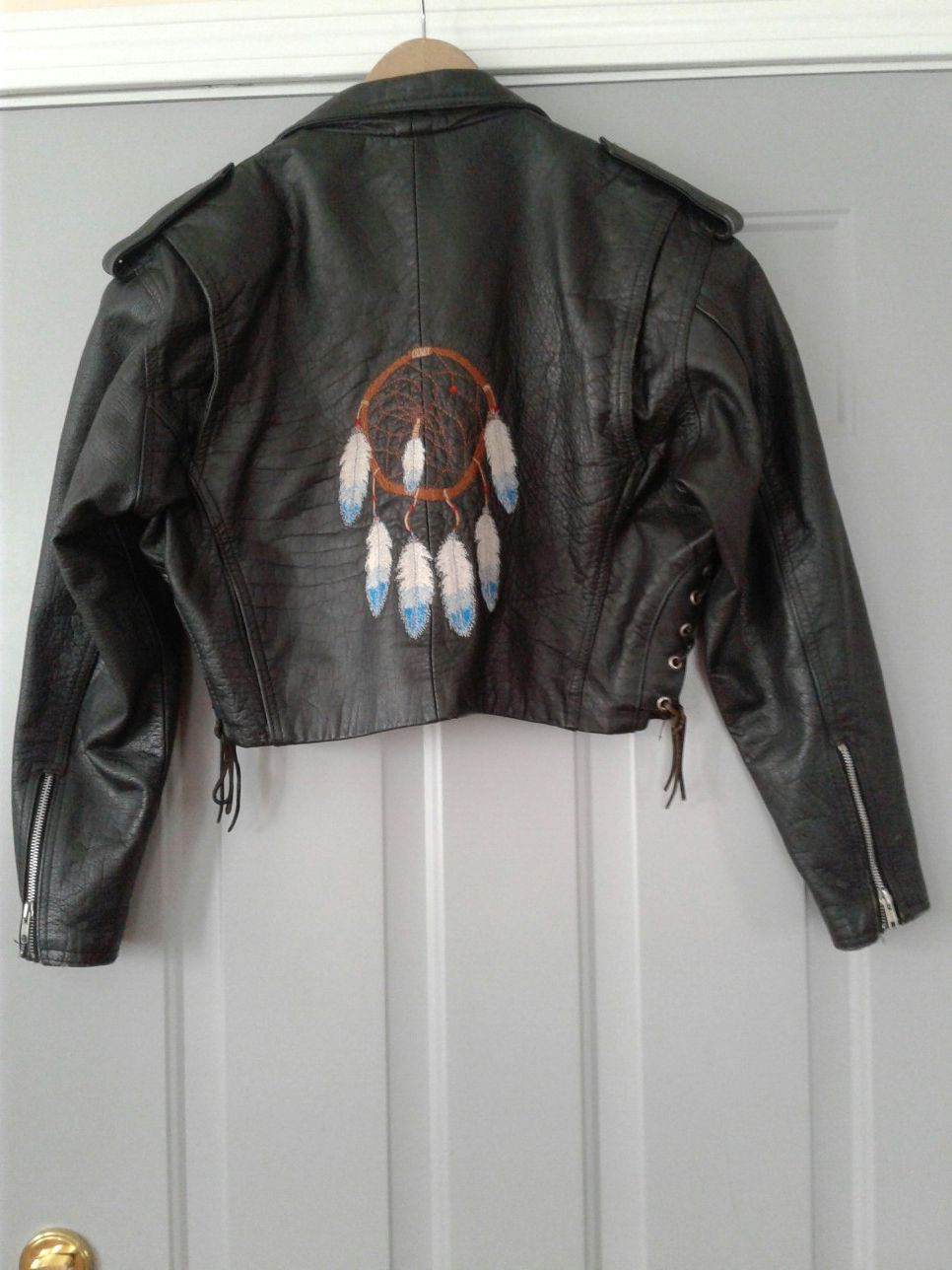 YKK AWSOME CYCLE APPAREL WOMENS LEATHER JACKET