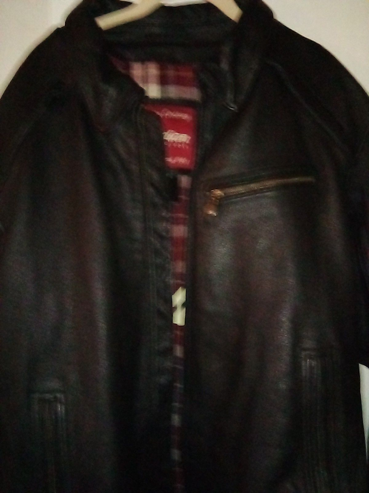 2X black leather Indian motorcycle jacket